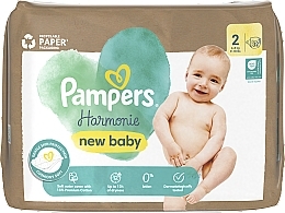 Harmonie New Baby Diapers, size 2, 4-8 kg, 32 pcs - Pampers — photo N2