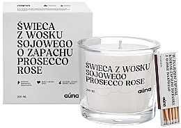 Fragrances, Perfumes, Cosmetics Scented Candle - Auna Soya Candle Prosecco Rose