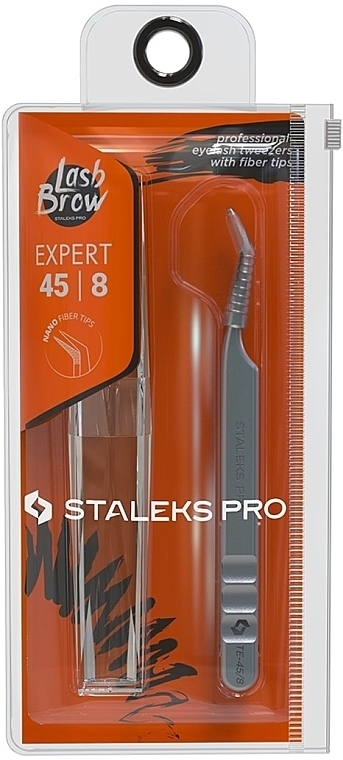 Lash Tweezers TE-45/8 - Staleks Pro Expert 45 Type 8 — photo N1