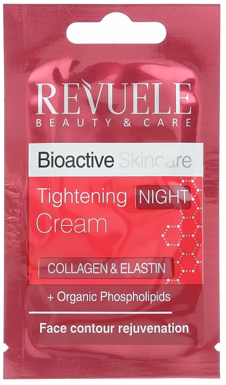 Night Face Cream - Revuele Bioactive Skin Care Collagen & Elastin Tightening Night Cream (sample) — photo N4