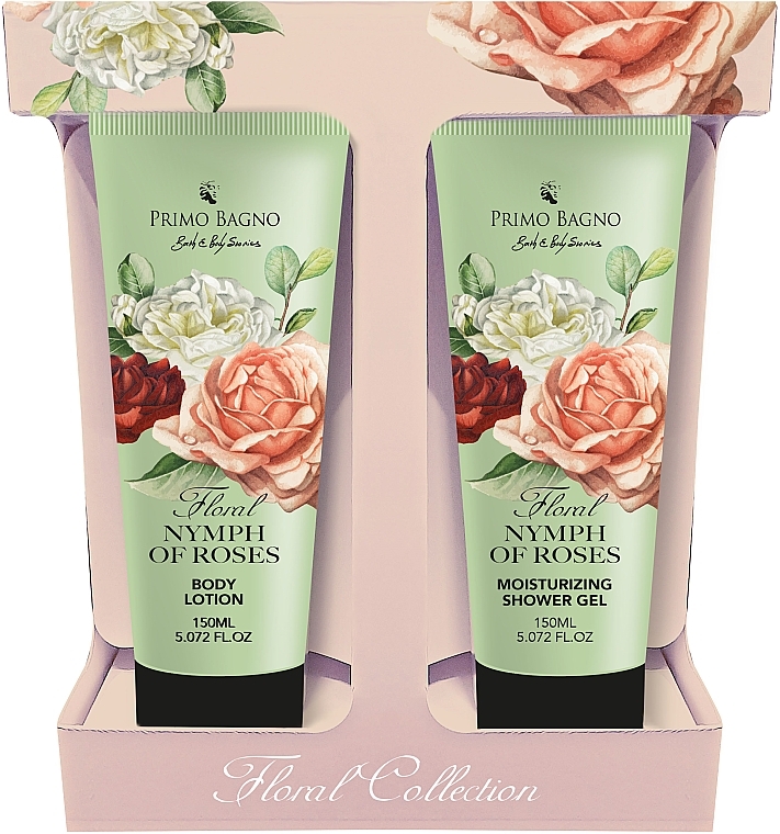 Set - Primo Bath Floral Collection Floral Nymph Of Roses (b/lot/150ml + sh/gel/150ml) — photo N1