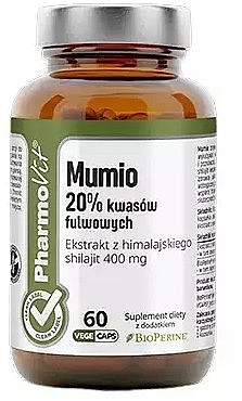 Dietary Supplement 'Mummy 20%', 60pcs - Pharmovit Clean Label — photo N1