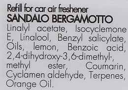 Car Perfume Refill 'Sandalwood & Bergamot' - Millefiori Milano Icon Refill Sandalo Bergamotto — photo N2