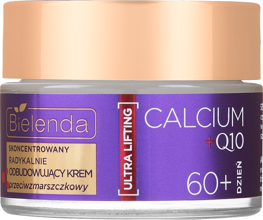 Regenerating Anti-Wrinkle Cream 60+ - Bielenda Calcium + Q10 — photo N1