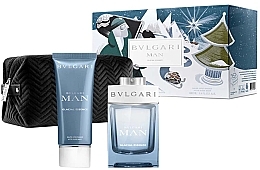 Fragrances, Perfumes, Cosmetics Bvlgari Man Glacial Essence X'mas Edition - Set (edp/100ml + ashb/100ml + pouch) 