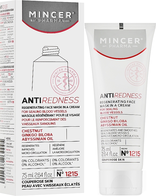 Regenerating Facial Cream Mask #1215 - Mincer Pharma Anti Redness N°1215 Cream-Mask — photo N14