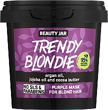 Purple Mask for Blonde Hair - Beauty Jar Trendy Blondie For Blond Hair Purple Mask — photo N1