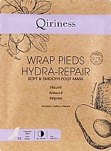 Softening & Smoothing Foot Mask, natural formula - Qiriness Wrap Pieds Hydra-Repair Soft & Smooth Foot Mask — photo N1