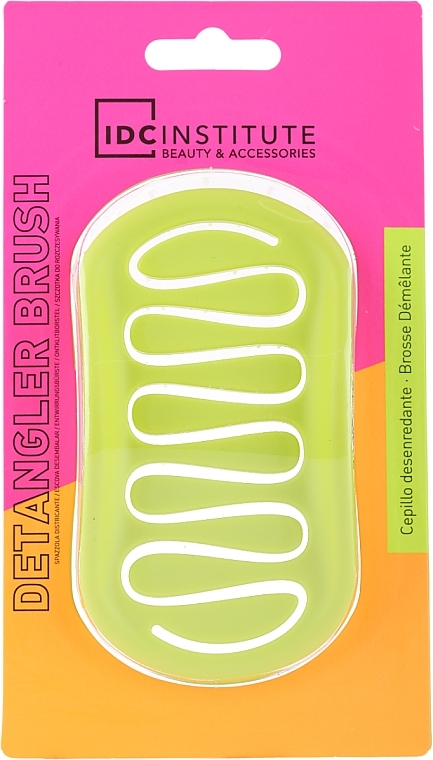 Detangling Brush, green - IDC Institute Neon Detangler Brush — photo N1