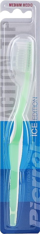 Toothbrush, medium-hard, green - Pierrot Action Tip Medium — photo N1