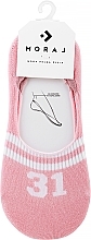 Women Low-Cut Socks, sports motif, pink - Moraj — photo N1