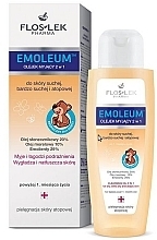 Fragrances, Perfumes, Cosmetics Bath Oil - Floslek Emoleum Emo-Oleum Bath Emollient 2in1