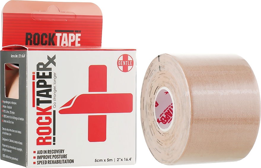 Kinesio Tape "Beige" - RockTape Kinesio Tape RX — photo N1