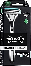 Razor + 1 Blade Refill - Wilkinson Sword Quattro Titanium Sensitive — photo N1