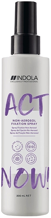 Hair Spray - Indola Act Now! Non-aerosol Fixation Spray — photo N1