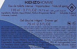 Kenzo Homme Intense - Set (edt/110ml + sh/gel/75ml) — photo N10