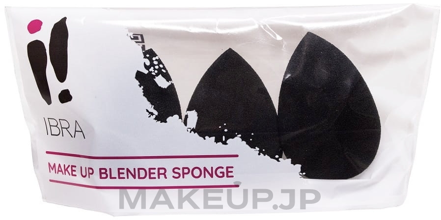 Makeup Sponge Set, 3 pcs, black - Ibra Make Up Blender Sponge Black — photo 3 szt.