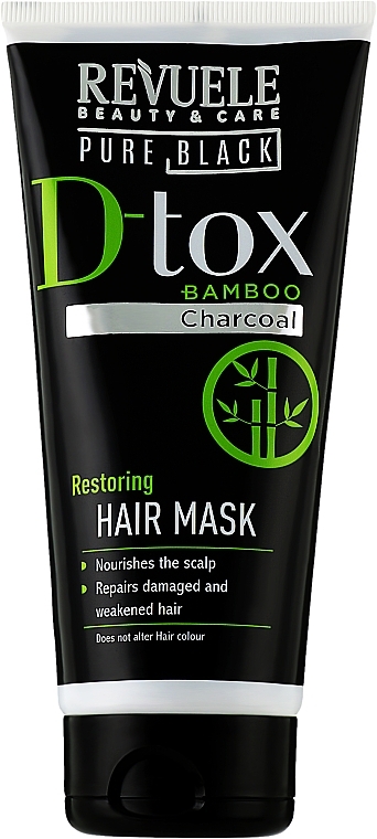 Hair Mask - Revuele Pure Black Detox Restoring Hair Mask — photo N1