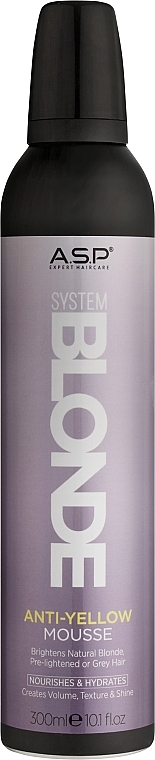 Toning Purple Mousse - ASP System Blonde Anti-Yellow Purple Styling Mousse — photo N1