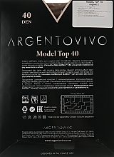 Tights "Model Top" 40 DEN, cognac - Argentovivo — photo N2