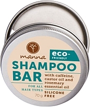 Fragrances, Perfumes, Cosmetics Solid Shampoo with Caffeine, Castor & Rosemary Oil - Manna Solid Shampoo With Caffeine Castor & Rosemary Oil