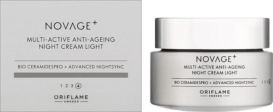 Lightweight Multi-Active Night Face Cream - Oriflame Novage+ Multi-Active Anti-Ageing Night Cream Light — photo N2