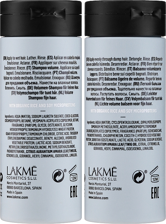 Hair Volume Set - Lakme Teknia Body Maker (shm/100ml + balm/100ml) — photo N12