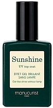 Fragrances, Perfumes, Cosmetics Gel Effect Top Coat - Manucurist Sunshine UV Top Coat