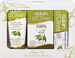 Fragrances, Perfumes, Cosmetics Set - Dalan D'Olive Personal Care Products Kit (h/cr/70 ml + soap/150 g + b/cr/20 ml)