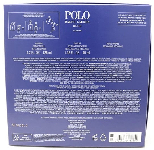 Ralph Lauren Polo Blue - Kit (edp/125ml+edp/40ml+ref/funnel/1pcs) — photo N3