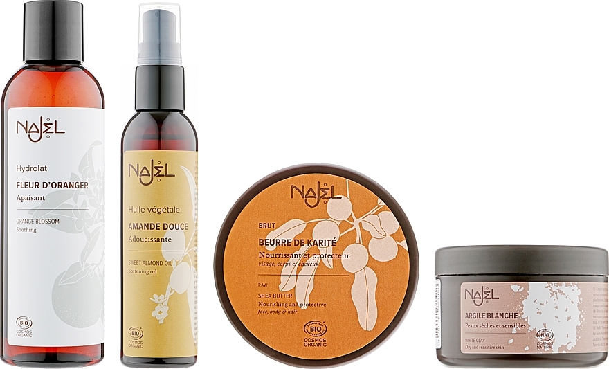 Set - Najel Cocooning Gift Pack (clay/90g + butter/150g + oil/80ml + water/200ml) — photo N2