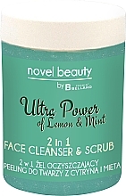 2-in-1Cleansing Facial Gel-Scrub "Lemon and Mint" - Fergio Bellaro Novel Beauty Ultra Power Face Cleancer & Scrub — photo N1