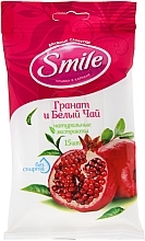 Pomegranate & White Tea Wet Wipes, 15pcs - Smile Ukraine — photo N1