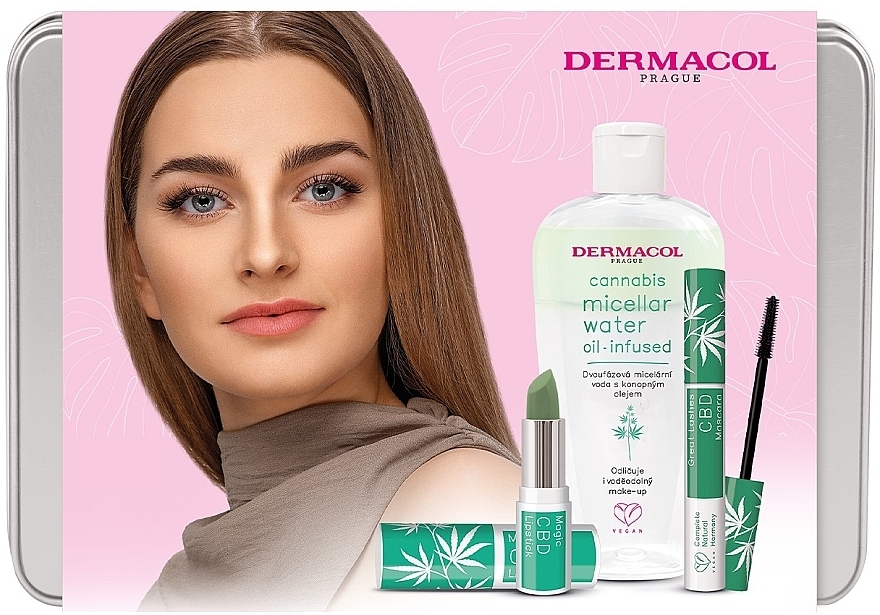 Set - Dermacol Cannabis (micell/water/200 ml + mascara/9 ml + lip/stick/3.5 g) — photo N1