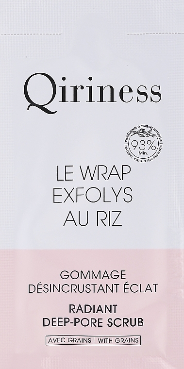 GIFT! Deep Pore Cleansing Exfoliant Cream - Qiriness Le Wraps Exfolys Au Riz Radiant Deep-Pore Scrub — photo N1