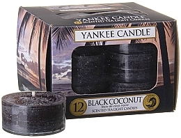 Fragrances, Perfumes, Cosmetics Tea Light Candles - Yankee Candle Scented Tea Light Candles Black Coconut