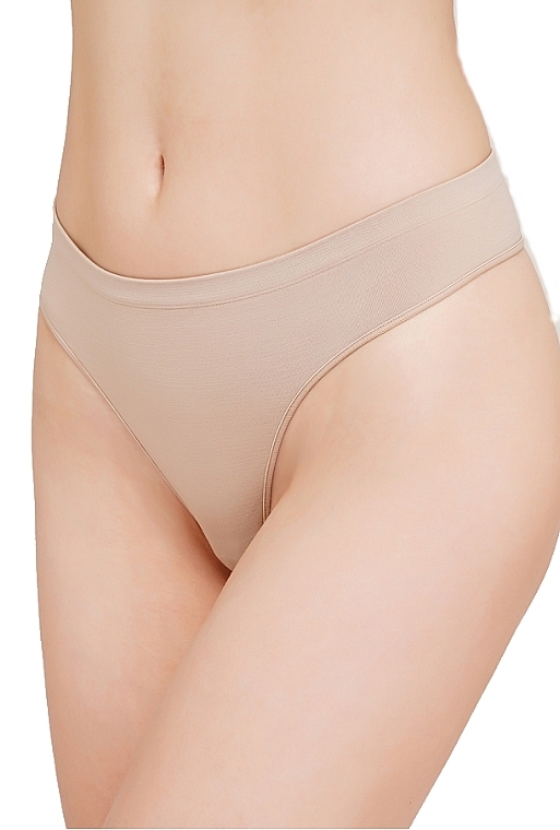 Seamless Thongs "String Briefs", naturale - Giulia — photo N3