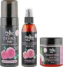 Fragrances, Perfumes, Cosmetics Gift Set "Rose" - Mayur (oil/140 ml + foam/150 ml + water/100 ml)