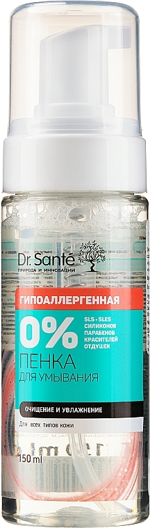 Face Wash Foam - Dr. Sante 0 Percent — photo N1