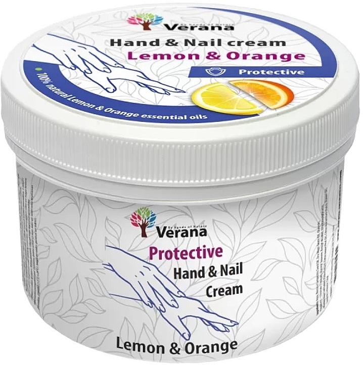 Protective Foot & Nail Cream 'Lemon & Orange' - Verana Protective Hand & Nail Cream Lemon & Orange — photo N1