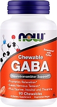 Chewable GABA with Orange Flavor - Now Foods GABA Chewable Natural Orange Flavor — photo N1