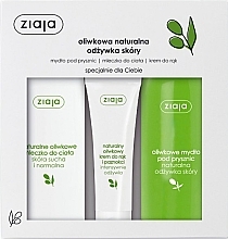 Fragrances, Perfumes, Cosmetics Set - Ziaja Natural Olive (lot/400ml + sh/gel/500ml + h/cr/80ml)