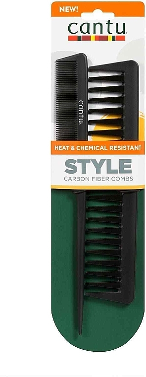 Comb Set, 2 pcs - Cantu Carbon Fibre Comb Set — photo N7