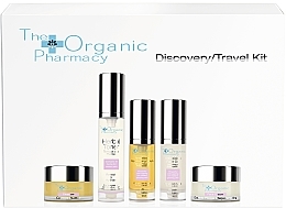 Fragrances, Perfumes, Cosmetics Set - The Organic Pharmacy Discovery Travel Kit (butter/10ml + toner/10ml + f/gel/5ml + f/ser/5ml + f/cr/10ml)