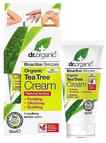 Soothing Face and Body Cream 'Tea Tree' - Dr. Organic Bioactive Skincare Tea Tree Cream — photo N1