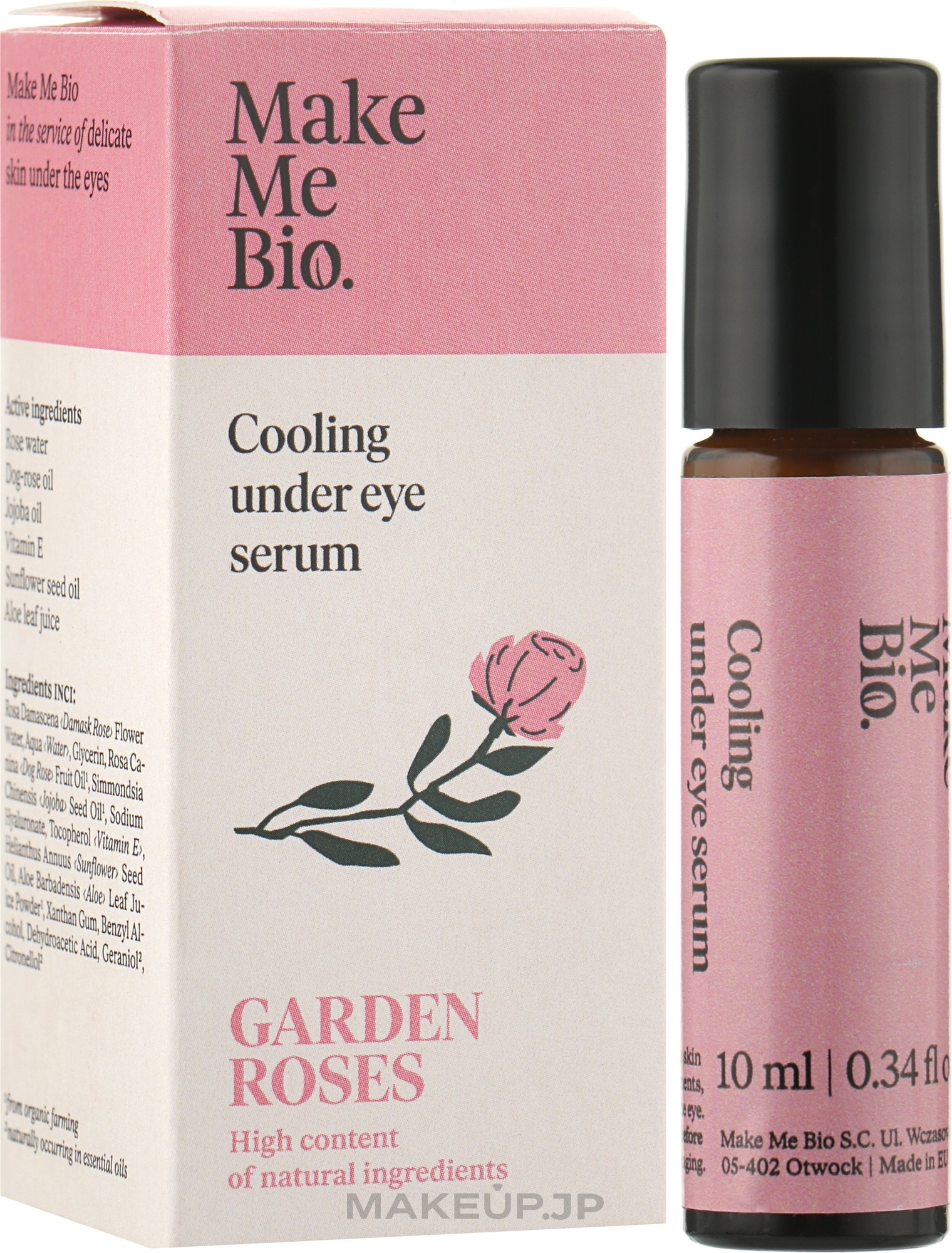 Cooling Eye Serum "Rose" - Make Me Bio Garden Roses Cooling Under Eye Serum — photo 10 ml