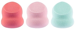 Fragrances, Perfumes, Cosmetics Makeup Sponges, small, 3 pcs - QVS French Pastel Baby Blurring Sponges