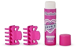 Clip and Lip Balm Set, pink - Martinelia — photo N2