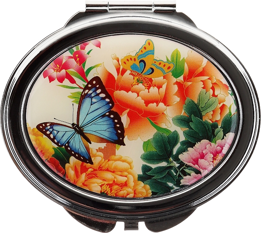 Cosmetic Mirror "Butterflies & Peonies", 85451 - Top Choice — photo N2