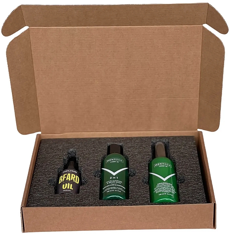 Set - Men Rock Beardy Beloved Kit (b/wash/100ml + b/balm/100ml + b/oil/30ml) — photo N9